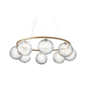 Nuura Miira 8 Circular Lysekrone Messing/Optic Clear