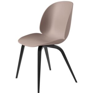 GUBI Beetle Spisebordsstol Træbase Sort Bejdset Bøg Semi-mat/Sweet Pink