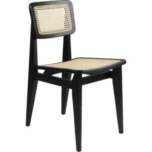 GUBI C-Chair Spisebordsstol Fransk Flet/Sort Eg