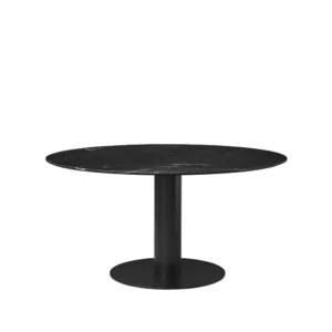 GUBI Gubi 2.0 spisebord marble black, Ø150, sort stel