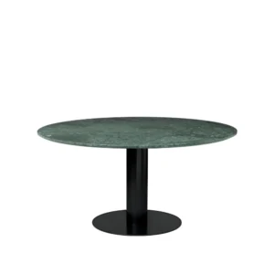 GUBI Gubi 2.0 spisebord marble green, Ø150, sort stel