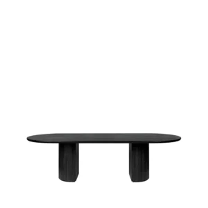 GUBI Moon spisebord ellipse oak brown/black stained