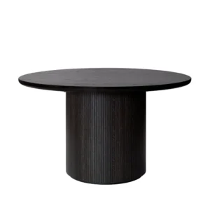 GUBI Moon spisebord rundt oak brown/black stained, Ø150 cm
