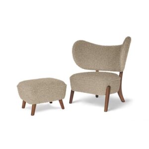 Mazo TMBO Lænestol Med Puf Nobilis/Taiga Taupe/Røget Eg