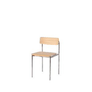 Moebe Offset Spisebordsstol Krom/Lakeret Eg