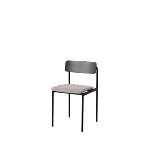 Moebe Offset Spisebordsstol Polstret Sort/Re-Wool 128