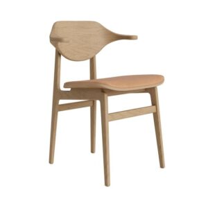 NORR11 Bufala Spisebordsstol Med Polstret Sæde Natural Eg/Camel 21004