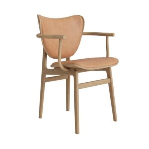 NORR11 Elephant Spisebordsstol Med Armlæn Natural Eg/Camel 21004