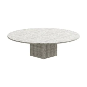 NORR11 Soho sofabord Silver travertin, Ø120x35
