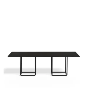 New Works Florence spisebord rektangulært black ash, sort stel