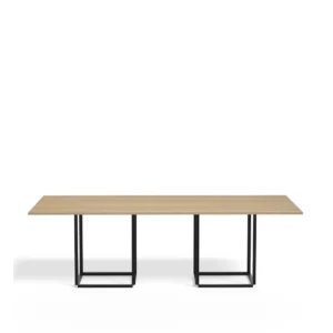 New Works Florence spisebord rektangulært natural oak, sort stel
