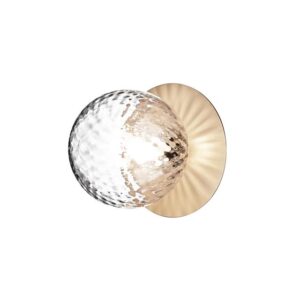 Nuura Liila 1 Væg/Loftlampe Guld & Klar Glas Medium