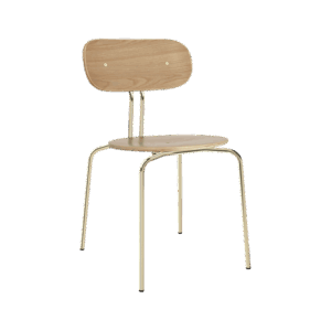 Umage Curious Spisebordsstol Egetræ/Messing Stel