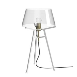 Tonone Ella Bordlampe Hvid/Røget Glas
