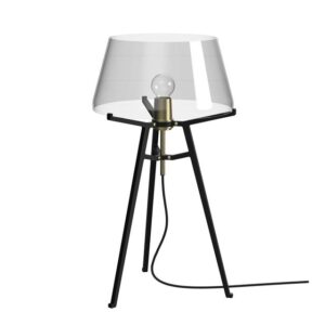 Tonone Ella Bordlampe Sort/Røget Glas
