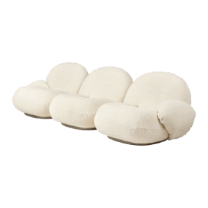 GUBI Pacha Sofa 3 Seater Polstret I Karakorum 001 Med Base I Perle Guld
