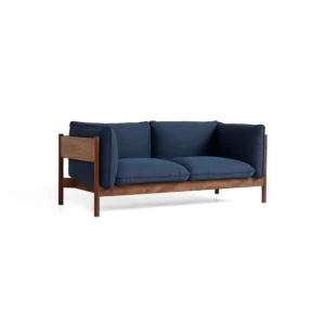 HAY Arbour ECO 2-personers sofa Dark blue-voksolieret valnød