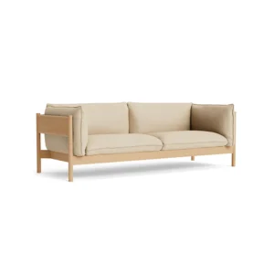 HAY Arbour ECO 3-personers sofa Stof Hallingdal 220 beige, voksolieret eg