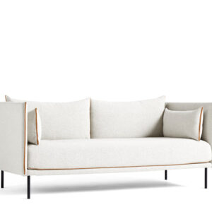 Hay Silhouette 2P Sofa - Lav Ryg - Coda 100 Stof - Sorte Stålben