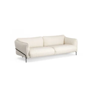 Swedese Continental sofa Sealife Ivory/sand-sortlakeret stål