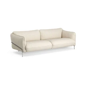 Swedese Continental sofa Sealife Light beige/white-kromet stål