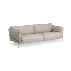 Swedese Continental sofa Wave Cobblestone-kromet stål
