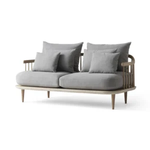&Tradition Fly SC2 sofa stof Hot Madison 094 lysegrå, hvidolieret egetræ