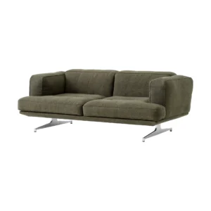 &Tradition Inland AV22 2-personers sofa Clay 0014/Poleret aluminium