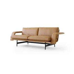 &Tradition Meantime AV30 2-personers sofa Warm black-Noble leather Cognac