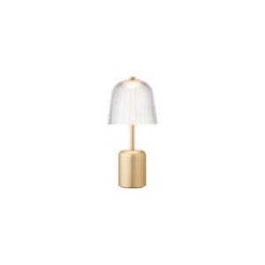 Asteea Transportabel Lampe Satin Messing/Riflet Klar