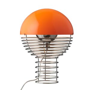 Wire Bordlampe Ø30 Krom/Orange