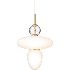 Rizzatto 43 Pendel Satin Messing/Opal
